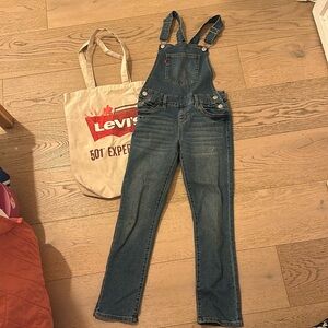 Levis Overall Denim stretch Girls + free limited Edition tote